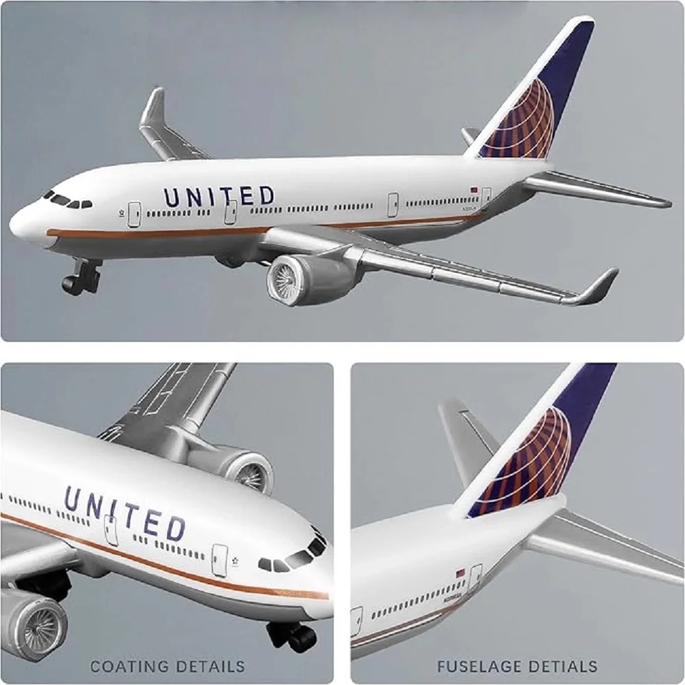 Alloy Metal Aeroplane Toy - 1/400 Scale 16cm Children's Gift