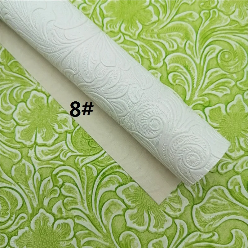 Sunflowers Embossed Vintage Synthetic Leather Fabric Sheets Faux Leather For Bags Shoes Bows DIY Craft Sheets Mini Rolls W017