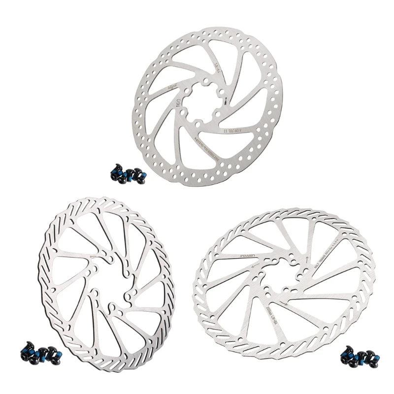 

Dropship Stainless Steel Bicycles Disc Brake Rotors 160mm/180mm/203mm Road Bikes Rotors with Screws Wear-Resistance Bike Rotors