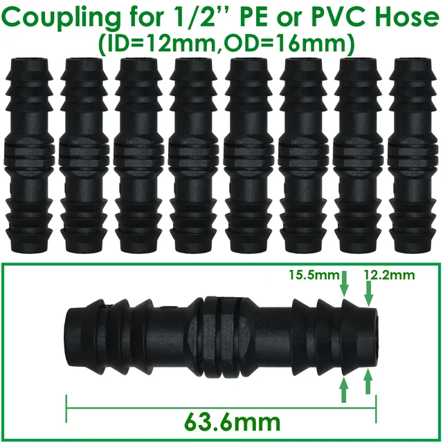 Kesla 10Db 16 Mm -Es Barb Póló Könyökcsatlakozó Végdugó Mikro Öntözéshez 1/2 ' Pe Cső Tömlő Mikrokelső Illeszkedő Kerti Öntözés - Image 4