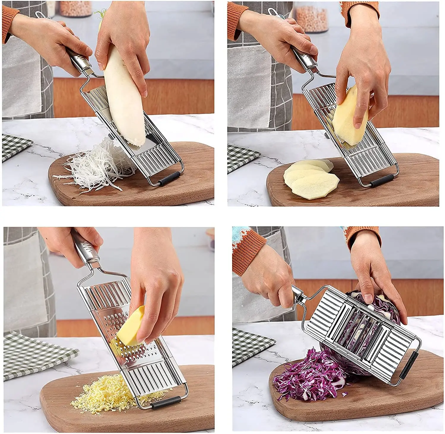 Konco Stainless Steel Cabbage Slicer Vegetables Graters Cabbage shredder  Fruit Peeler Knife Potato Zester Cutter Kitchen Gadgets