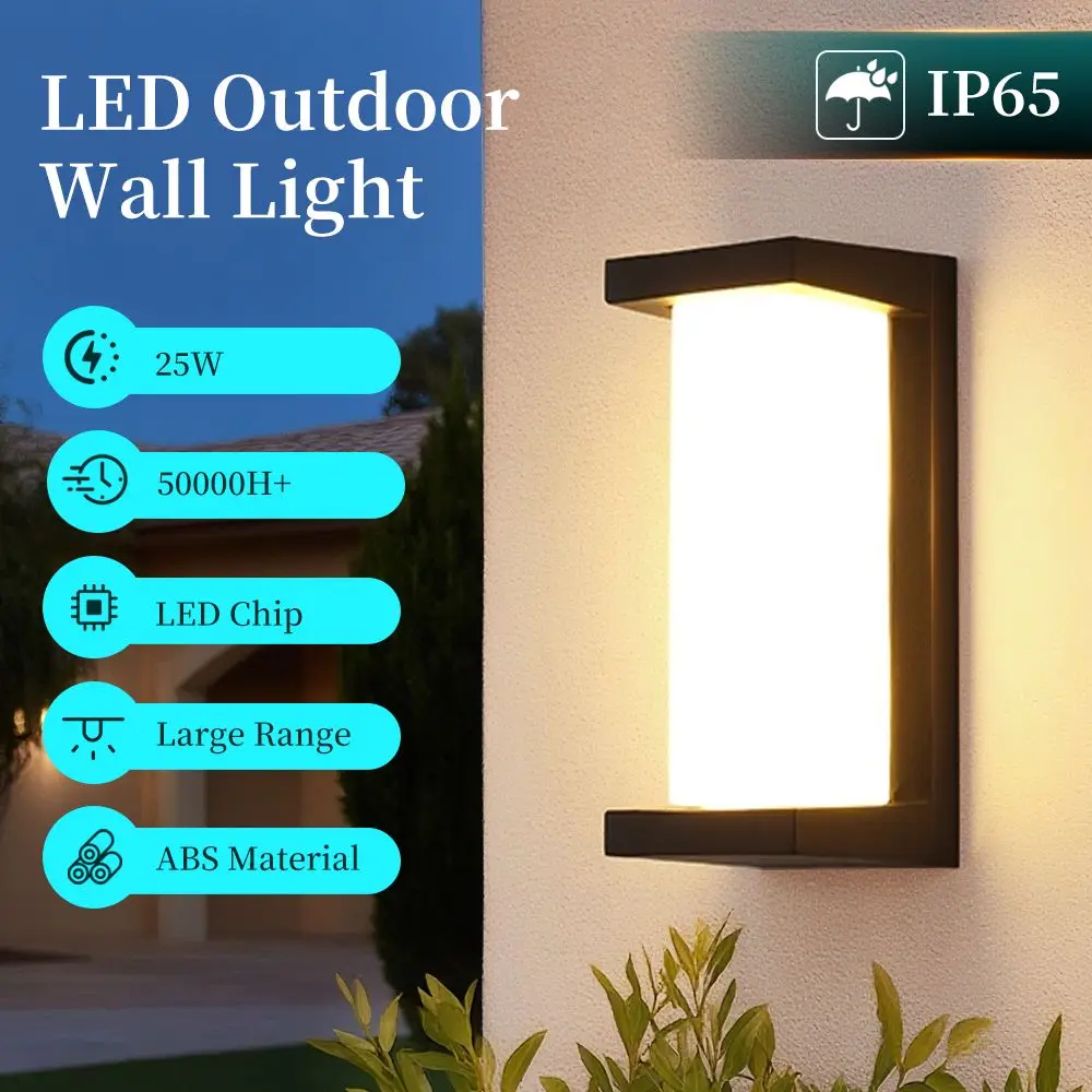 รูปสินค้า โคมไฟผนังกลางแจ้ง IP65 กันน้ำ 25W ประหยัดพลังงาน