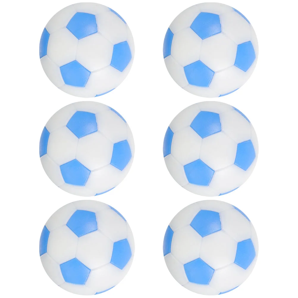 

6 Pcs Mini Football Foosball Table Balls Desk Soccer Game Desktop Adult Plastic