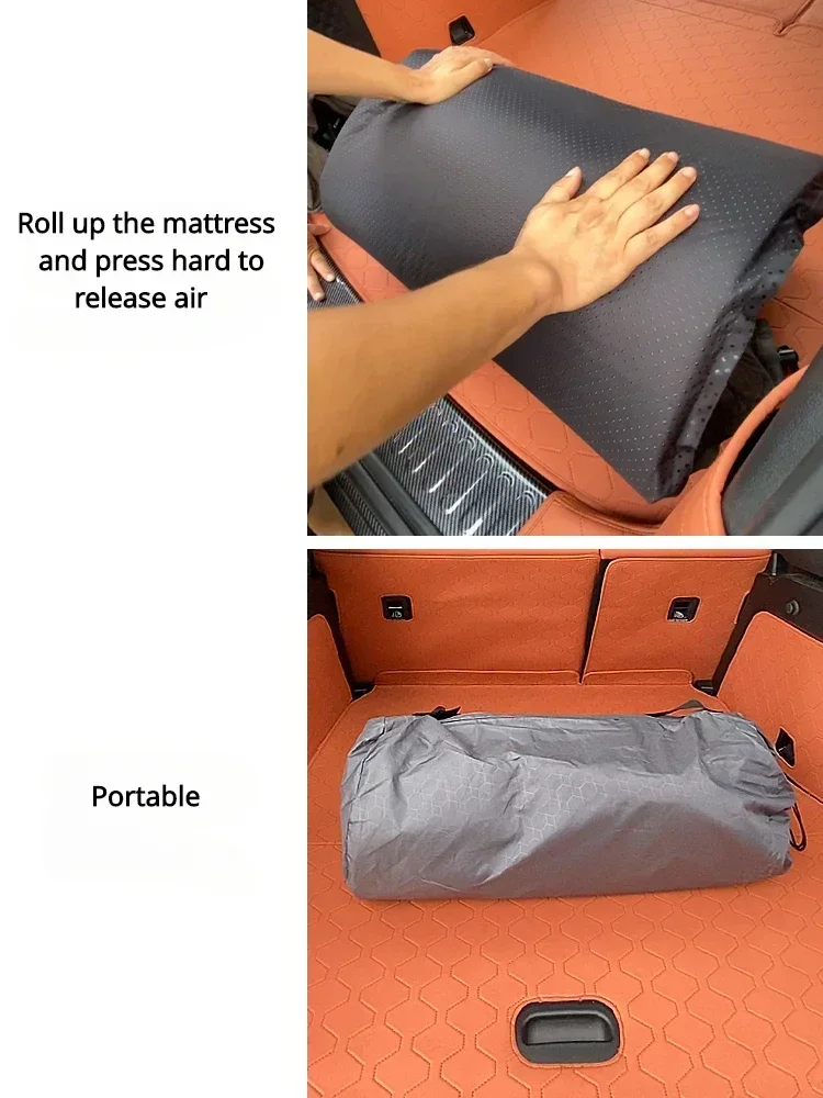 For Changan Deepal S07 Inflatable Car Bed Outdoor Air Mat Suede Camping Bed Cover Car Travel Sofa Accessories