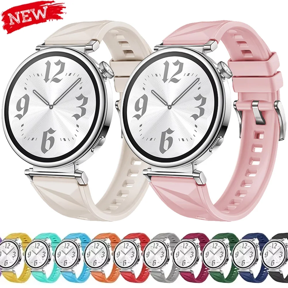 18mm Slim Breathable Silicone Sport Strap Replacement Band