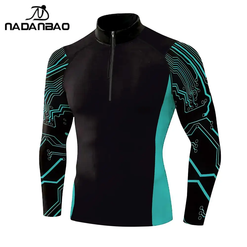 Surfing Swimsuit Men Summer Swimming T-Shirt Diving Suits Zipper Jersey Uv Protection Drying Beachwear