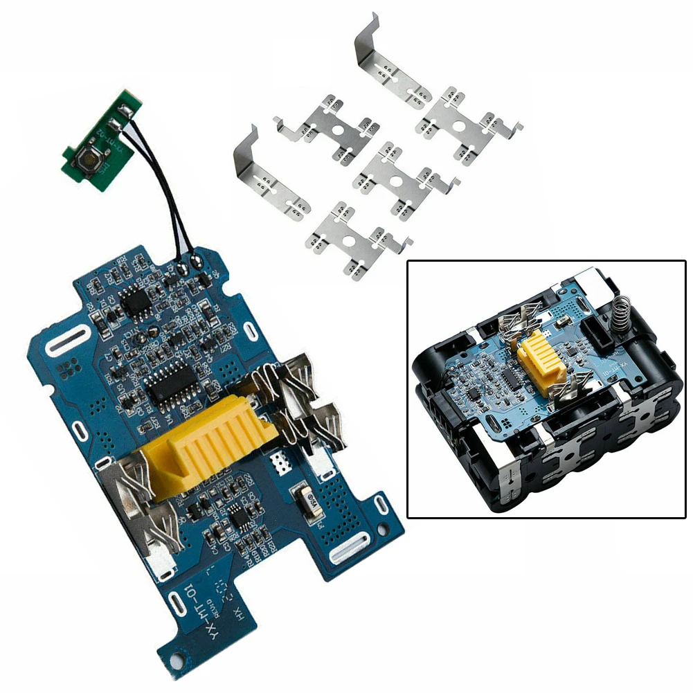 

Double Nickel Charging Protection 18V Battery PCB Circuit Board Protector Replacement For Makita BL1830 BL1860B