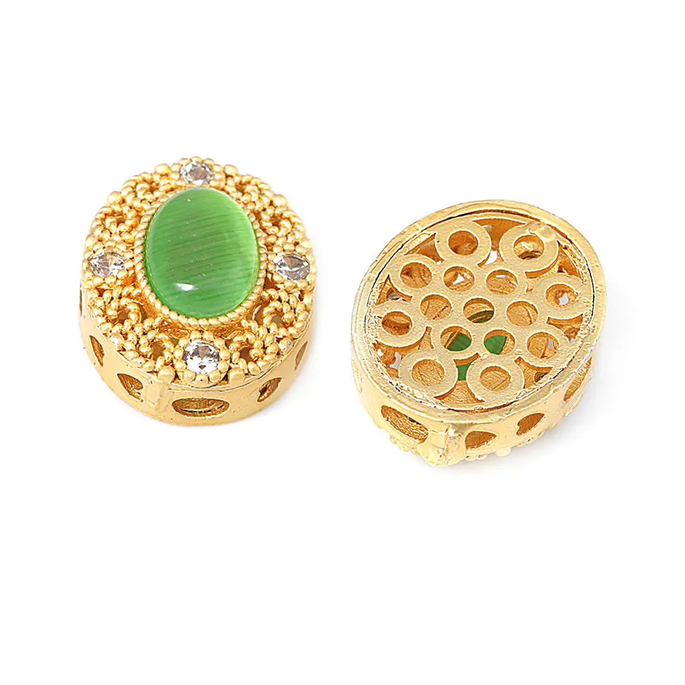 Pulseras de Cuentas Nepalesas Vintage Estilo 5PCS Brasso Dorado Mate Accesorios DIY para Hacer Joyería - details 35