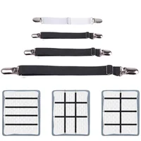 4pcs/set Elastic Bed Sheet Strip Fastener Bed Sheet Grippers Belt Adjustable Mattress Cover Blankets Holder 1