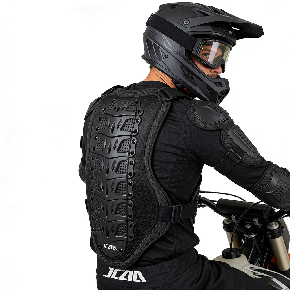 남성용 모토크로스 스포츠 체스트 가드 오토바이 조끼 등 보호대 오프로드 더트 바이크 스포츠 기어 민소매 재킷
