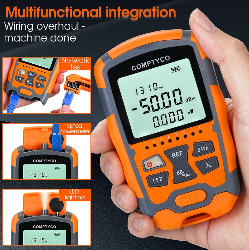

Mini 3in1 Optical Power Meter -70~+10dbm -50~+26dBm For SC/FC/ST Optical Fiber Network Cable Test Tester