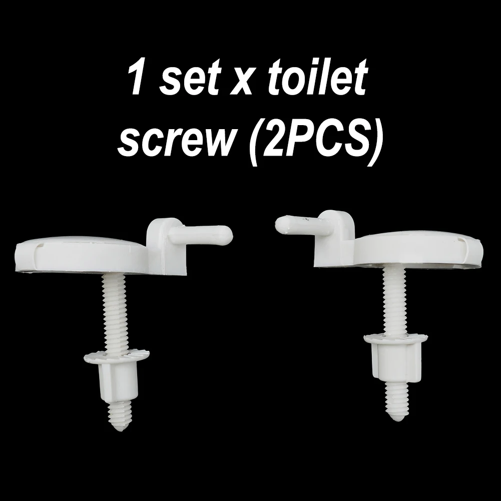 Toilet Accessories For Toilet Seats Fixtures Toilet Screw WC White 2PCS 69*46mm ABS Plastic Fixing Accessories Kit Hinge Bolt Screw