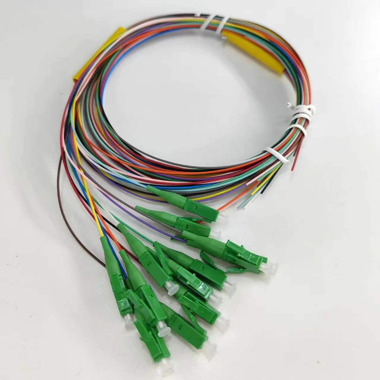 Fiber Pigtail LC/APC-SM(9/125) 0.9mm Cable Optical Fiber Single Mode Simplex 12 Colors