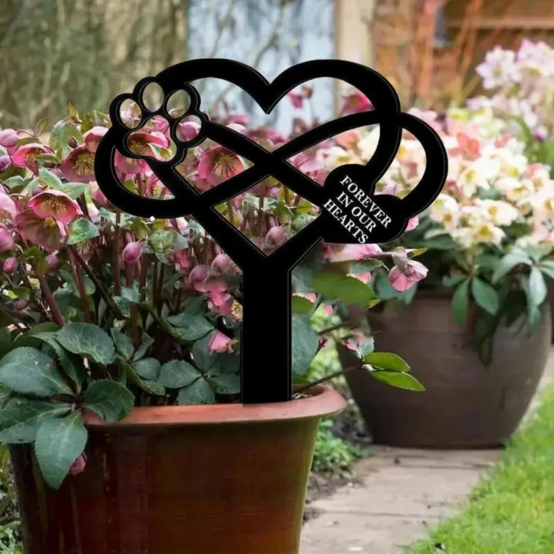 Dog Grave Marker Dog Cemetery Garden Stake Memorial Yard Decorations Pet Loss Outdoor Plaques Claw Sympathy Garden Grave