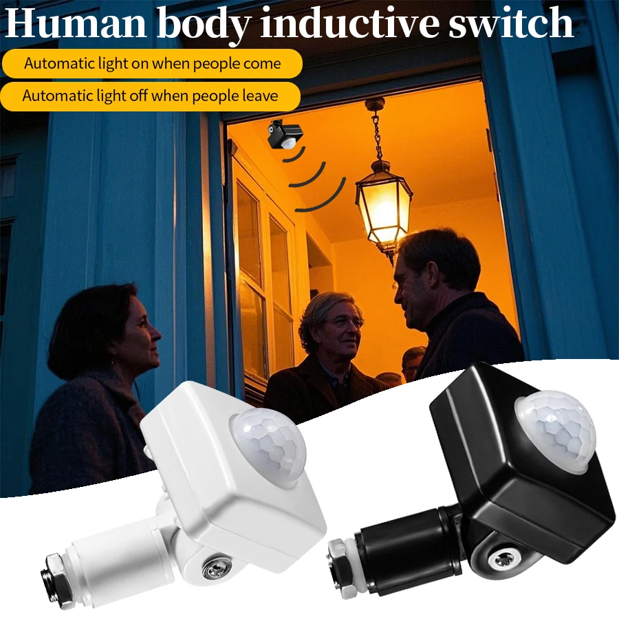 Motion Sensor 120&deg; Replacement PIR Motion Detector for Home Adjustable Time & Detection Range for Floodlight LED Blub Celling