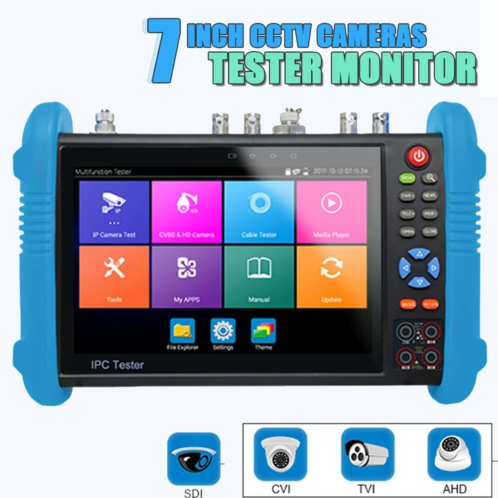 Muslimate Funzioni Complete Tester Monitor 7 Pollici Hd Ip Camera Tester Supporto Cvi Tvi Cvbs Ahd Rj45 Cavo Tdr Test Hdmi In/Out