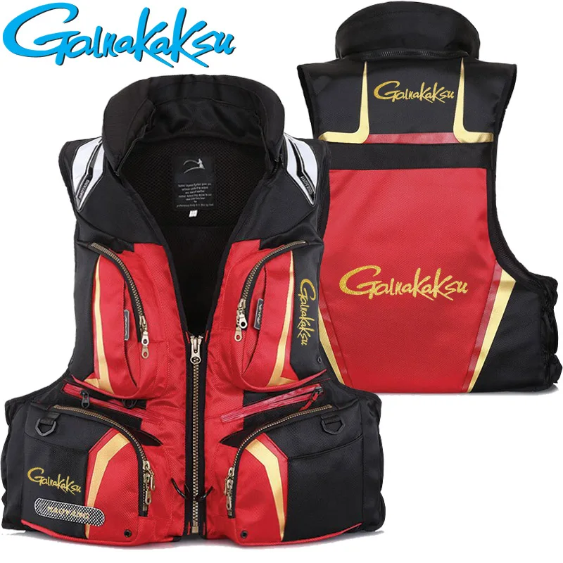 

2023 Water Rescue Safety Vest Multi Pocket Fishing Life Jacket Vest High Buoyancy Fishing Vest Outdoor Life Vest Customized LOGO