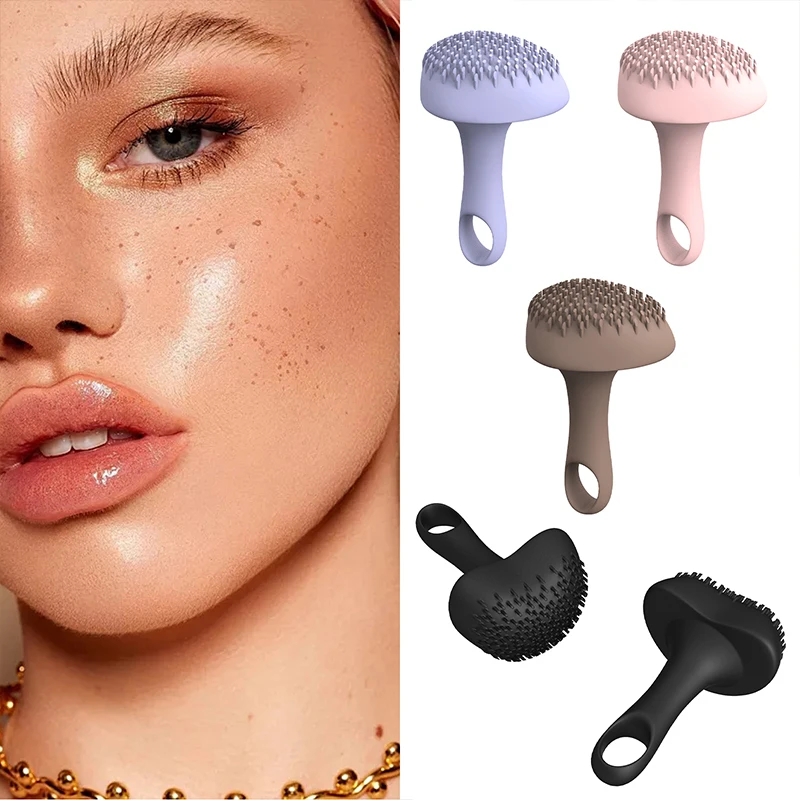 「Aux Freckles 실리콘 스탬프 천연 가짜 주근깨 메이크업 브러쉬 소프트 여성용 뷰티 주근깨 도트 스팟 보조 메이크업 도구」