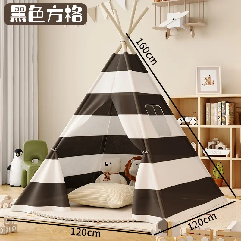 1.6M Kids Tents Play House Wigwam for Children Portable Child Tipi Tents Teepee Toddler Girl and Boy Ball Pit Castle Play Room 6