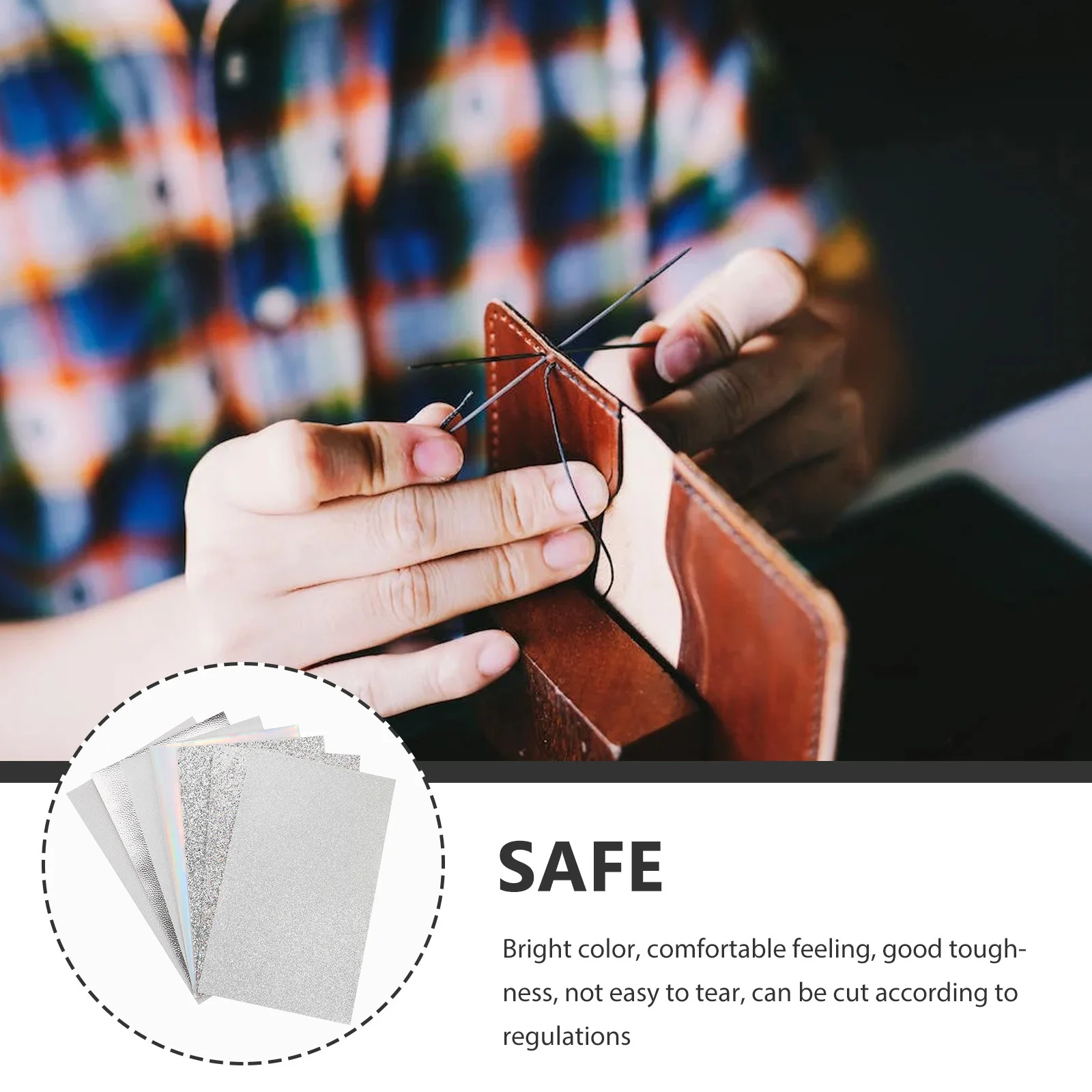 7개의 인조 가죽 시트, DIY 쥬얼리, 리본, 귀걸이, 휴대폰 케이스, 가방, 휴일 장식, 바느질 공예, 원단용