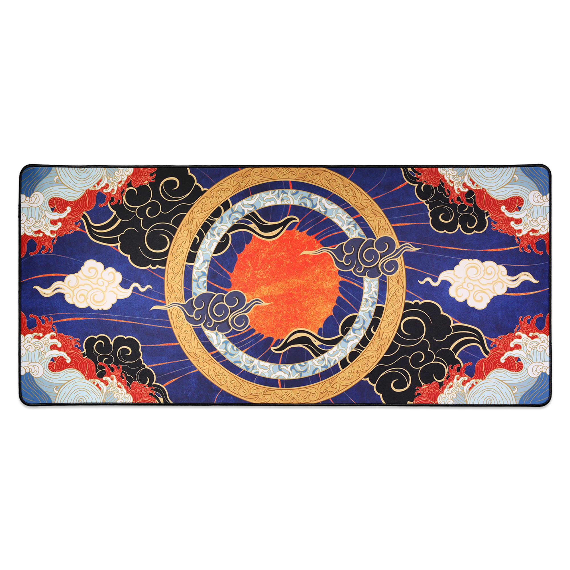 Phangkey-teclado Mecânico Mousepad Borracha com Bordas Costuradas 900 400 mm Toque Suave de Alta Qualidade