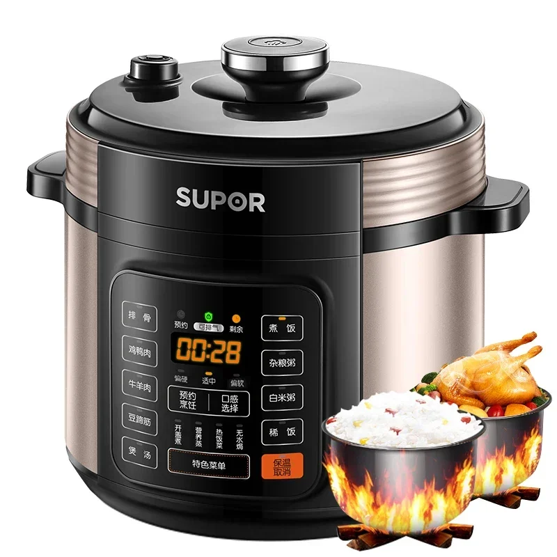Subor Electric Pressure Pot Double Bold Large Capacity Intelligent Reservation Home Automatic Exhaust Electric Pressure Pot