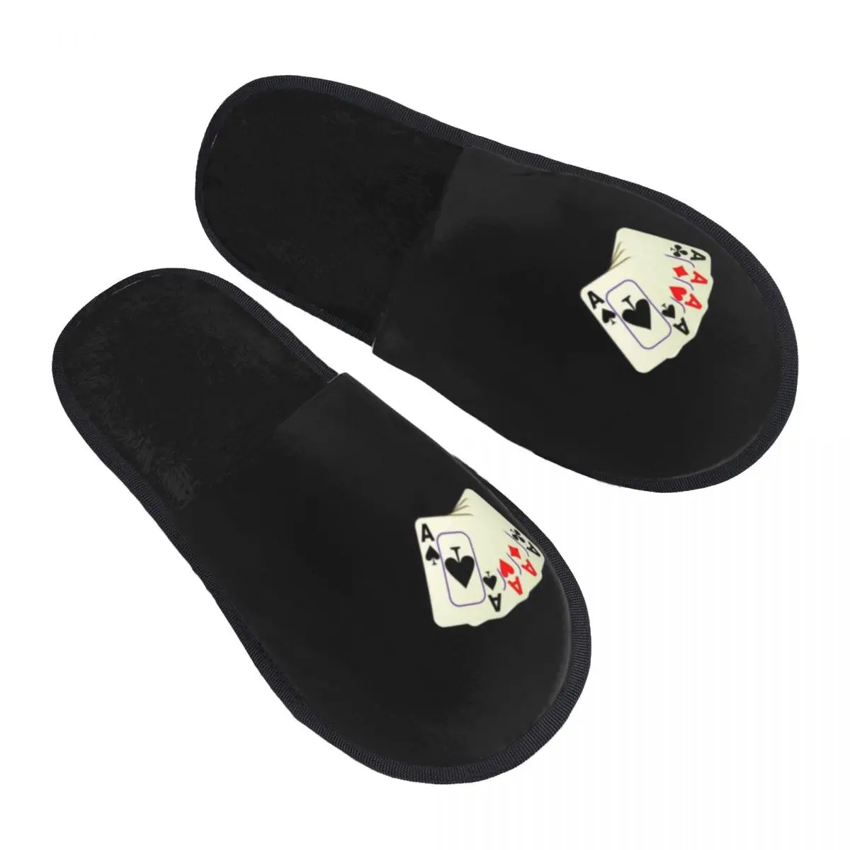 

Print Women Ace Of Cards Dress House Slippers Cozy Warm Fashion Poker Card Game Memory Foam Fluffy Slipper Indoor Outdoor Shoes