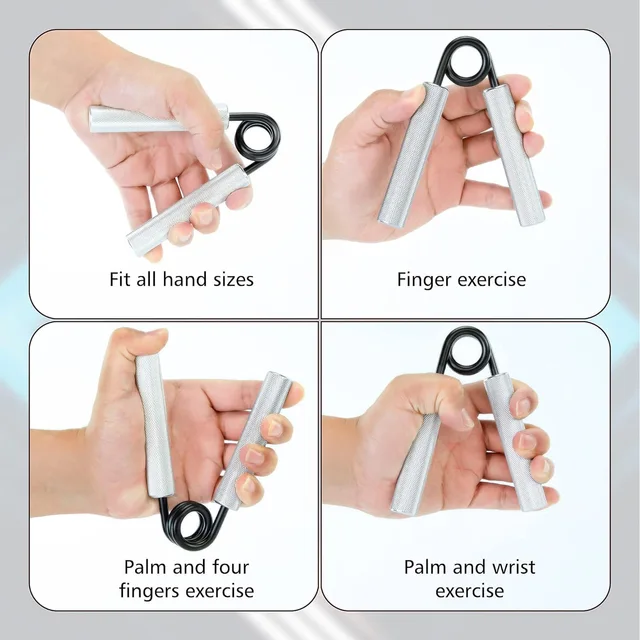 Aluminum Hand Grip Gym Fitness Finger Exerciser Arm Strength Trainer Muscle Recovery Rehabilitation Developer Gripper 3