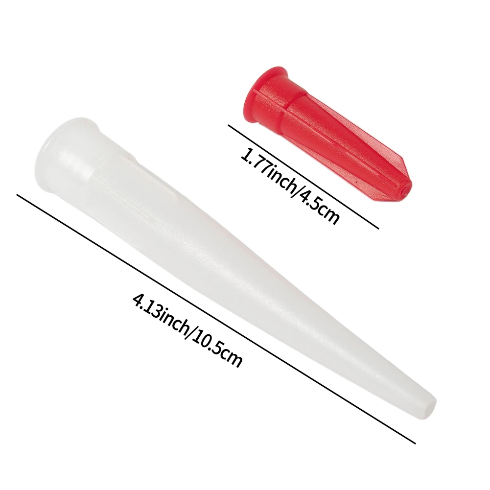 20PCS Tube Silicone Nozzle Cap Cover Plastic Cartridge Tip Re-sealable Replacement Silicone Open Caulking Tubes Hand Tool Parts