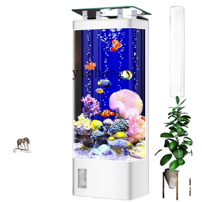 

XL Fish Tank Living Room TV Cabinet Floor Vertical Change Water Ecological Aquarium