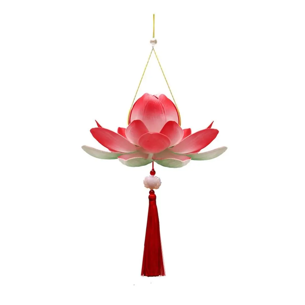 SUPVOX Kit Materiali Per Lanterna A Forma Di Fiore Di Loto – Fai Da Te Per Festival, Matrimoni E Decorazioni – Con Nappe E Luci - 3