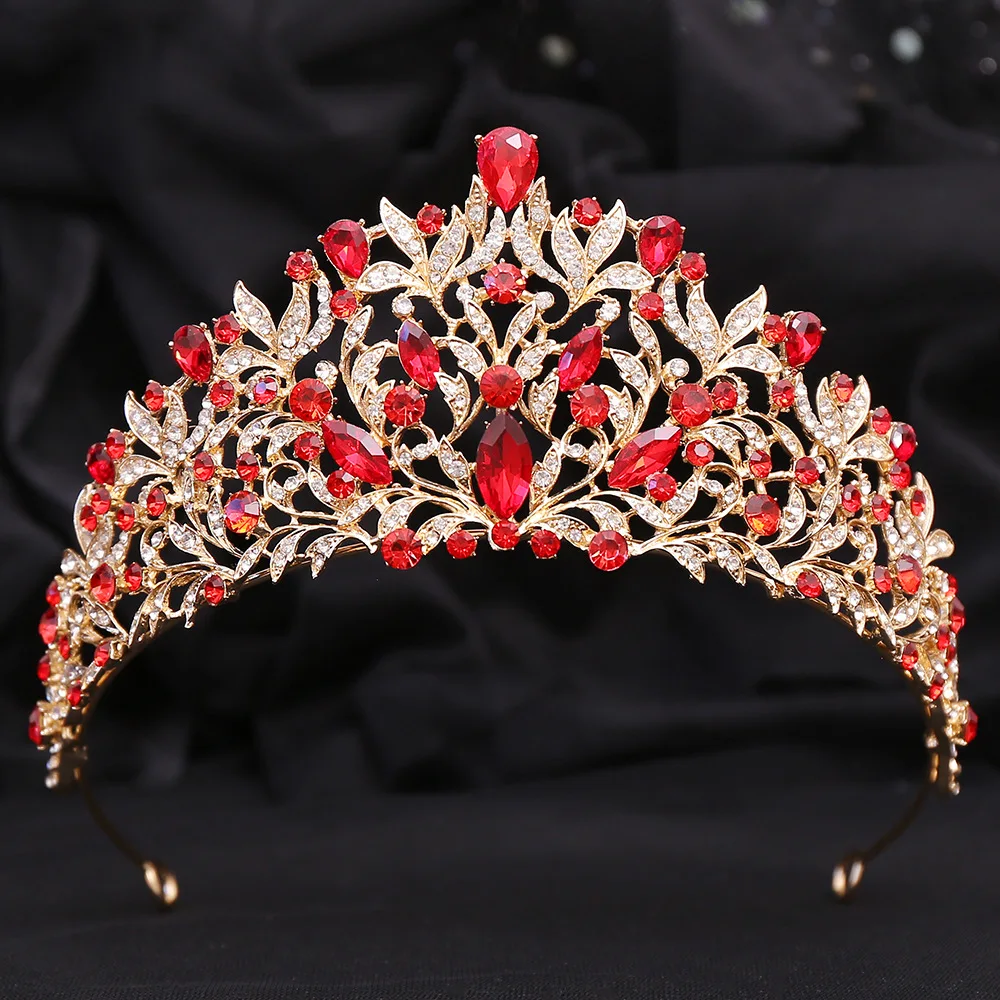 Wedding Hair Tiara Crystal Bridal Tiara Crown Diadem Veil Tiaras Wedding Hair Accessories Headpieces Head Jewelry hair accessory hair headdress jewelry accessories bridal headwear hair band crown
