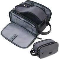 New Mens Travel Toiletry Wash Bag Big Capacity Oxford Cloth Cosmetic Makeup Organizer Shaving Dopp Kits with Double Compartments 1