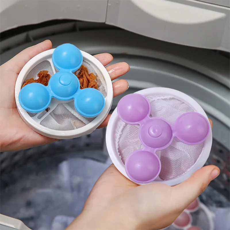 Reusable Washing Machine Filter Bag Floating Lint Hair Catcher Pet Hair Remove Dirt Collection Mesh Laundry Ball Cleaning Tools