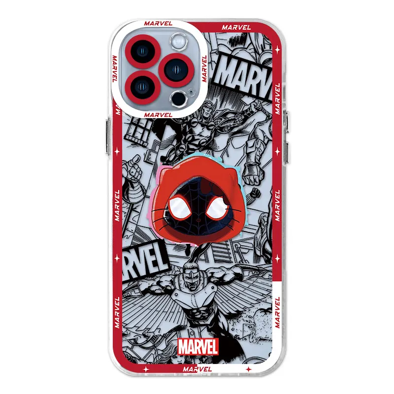 thumbnail image 1 of Funda de teléfono para Apple iPhone X XS 15 Plus 8 7 6s 13 Pro Max 12 Mini XR SE 14 Pro 11, Marvel Spidermans Hello Kitty, 1 of 5