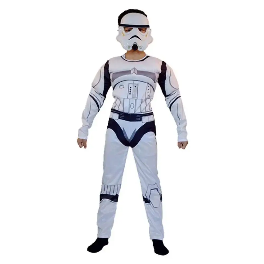 Boy's Black Warrior Jedi Cosplay Jumpsuit Halloween Carnival Costume