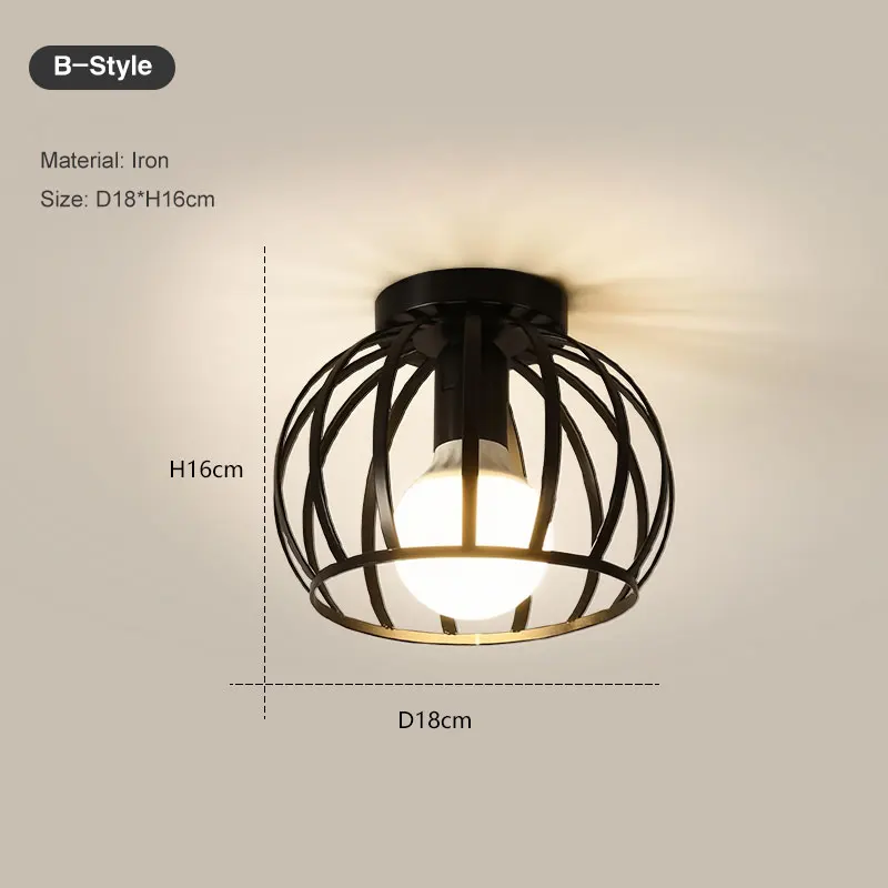 Plafoniera Diamante Retrò Gabbia in Metallo 20CM Lampadario Lampadari a Sospensione Industriale per Sala da Pranzo Cafe Dedroom Office E27 Nero | Leroy Merlin