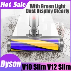 Enhanced Soft Brush Head with Green LED Light for Cordless Vacuum Cleaners (V10 Slim V12 Slim)
