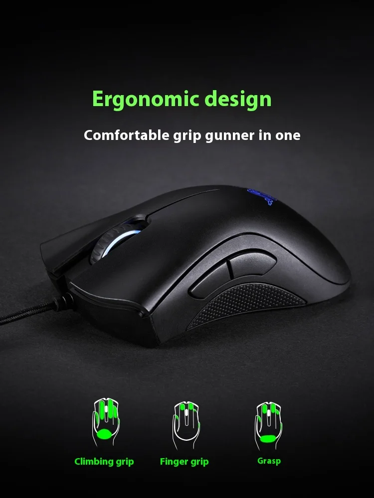

Мышь Razer Thunder Snake Mouse Инферно-живая Иллюзия издание USB компьютеры Esports кабель игра курица ест LOL мышь