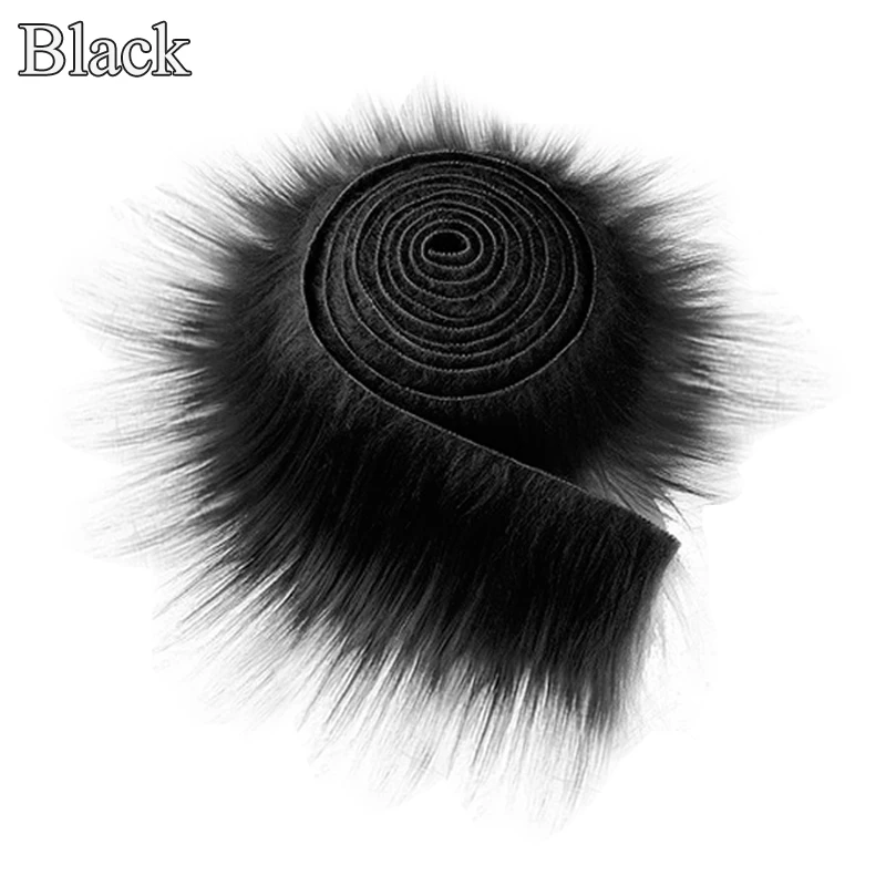 Fur Fabric Long Plush Faux Fur Ribbon Tapes Fluffy Trim Sewing Supplies 1.5m