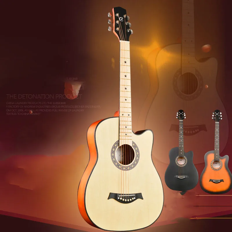 Children Left Handed Guitar Six String Acoustic Ovation Beginner Guitar