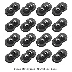 Mini Swivel Furniture Casters with 360° Glide and Self - Adhesive Design (16pcs - black - A)