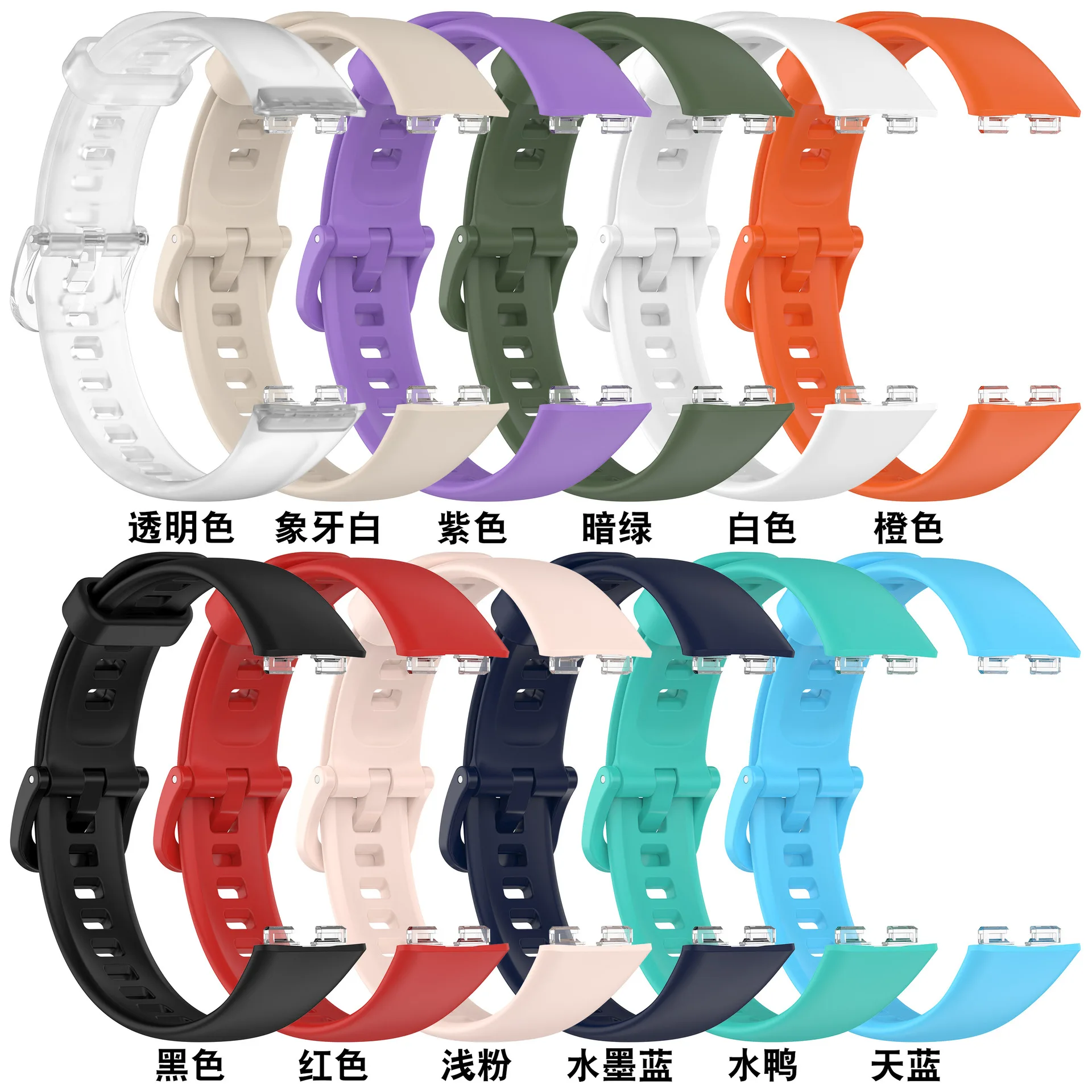 Silicone Strap for Huawei Band 8 Smart Watch Replacement Wristband Soft TPU Sport Bracelet for Huawei Band8 Watch Accessories