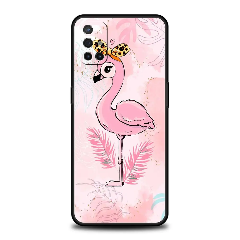 Charming Pink Flamingos Leaf Design Phone Case Cover