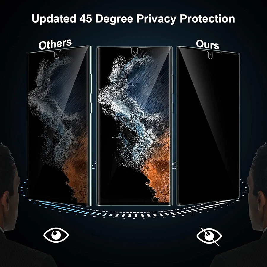 Matte Privacy Screen Protector for Samsung Galaxy S22 S21 Ultra Anti Spy Guard Hydrogel Film for Galaxy S21+ S22 Plus Lens Glass