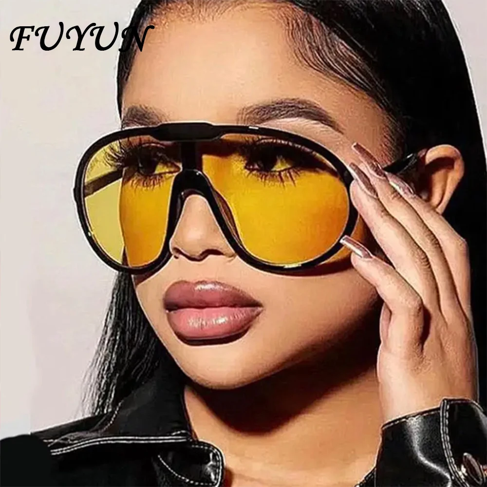 

Fashion Women's Oversized Eye Protection Sunglasses, New Men's Outdoor Sunshades, Trendy Brand Designer Design Y2K Glasses UV400