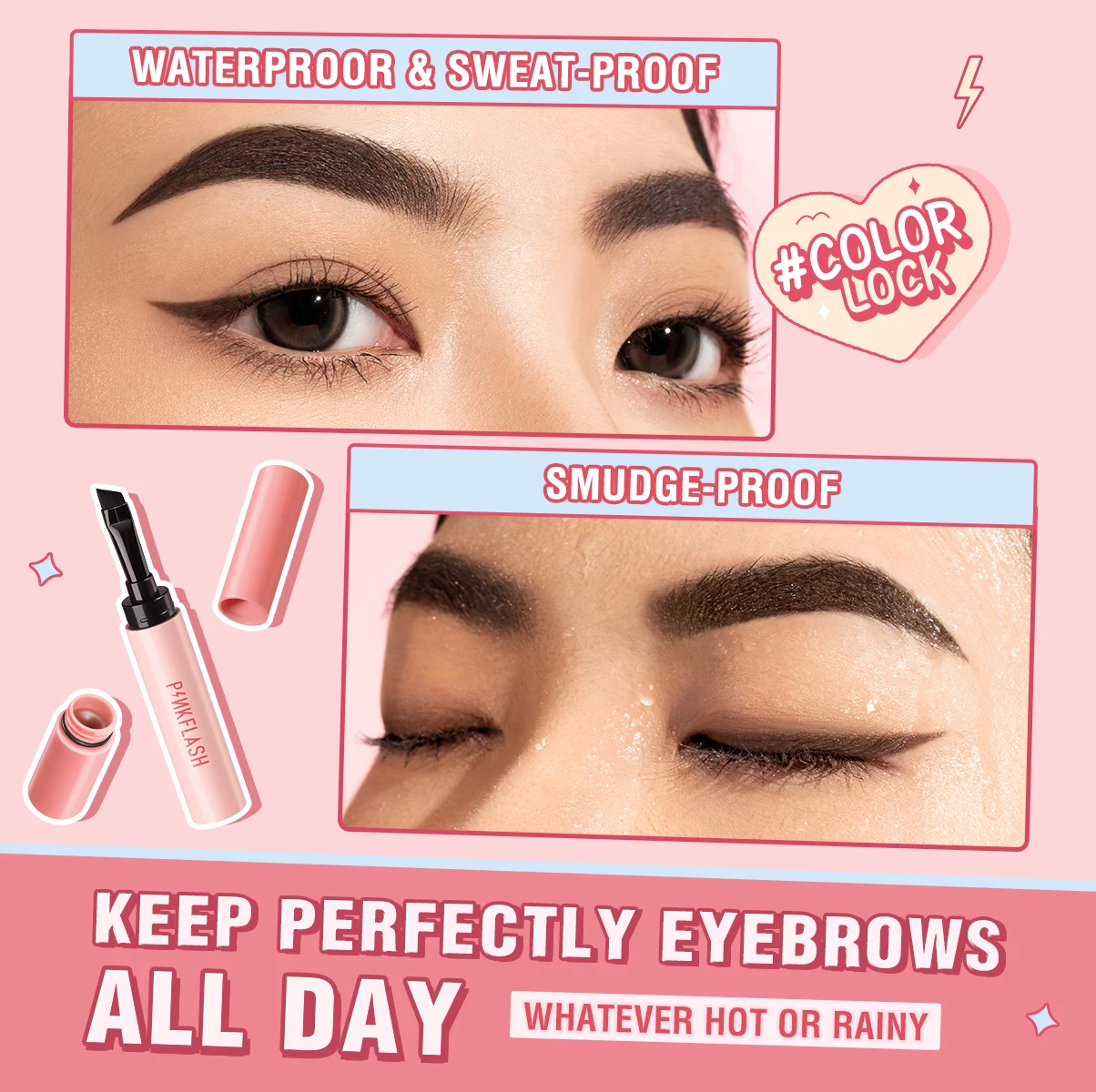 PINKFLASH Full Makeup Set Mascara Eyeliner Face Foundation Lipstick Eyeshadow Waterproof Long-lasting Makeup Base Kit Cosmetics 6