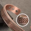 Twisted Pure Copper Bracelets Men Health Energy Magnetic Bracelet Benefits Men Adjustable Cuff Bracelets Bangles Health Copper 4