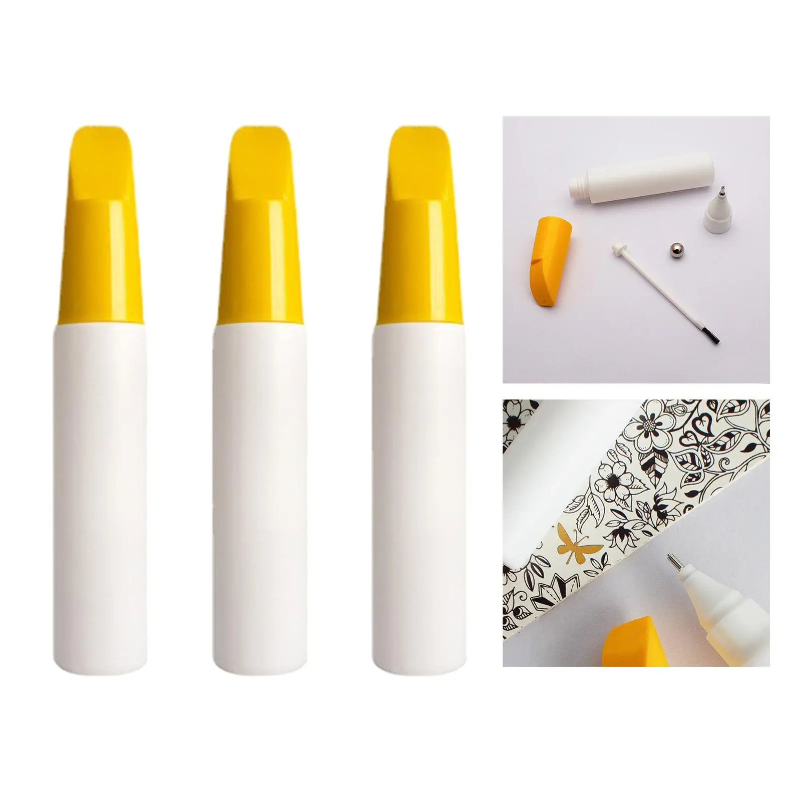 3 Pcs Empty Bottle Repeatable Markers Oil Paints Painting Pen Accessories