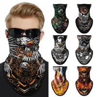 Multi-function Scarf Motorcycle Face Mask Cycling Bandana Earloops Face Balaclava Cover 3D Print Sunscreen Windproof Neck Gaiter 1